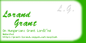 lorand grant business card